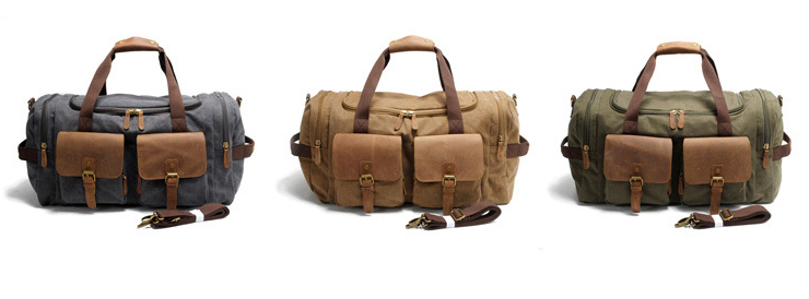 Vintage style travel bag for men