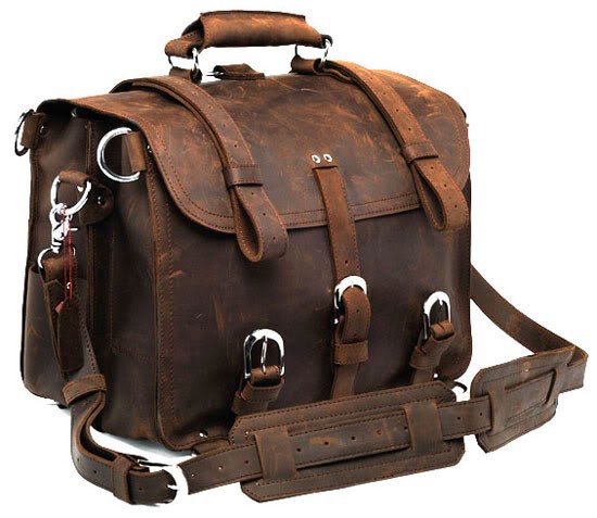 Vintage leather men travel bags luggage