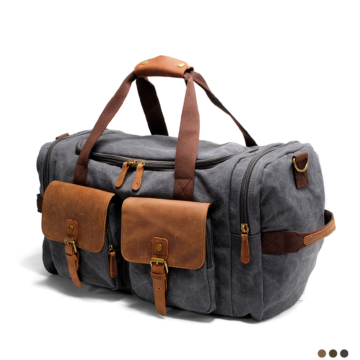 Large canvas vintage style travel bag for men - CLUB OF BAGS