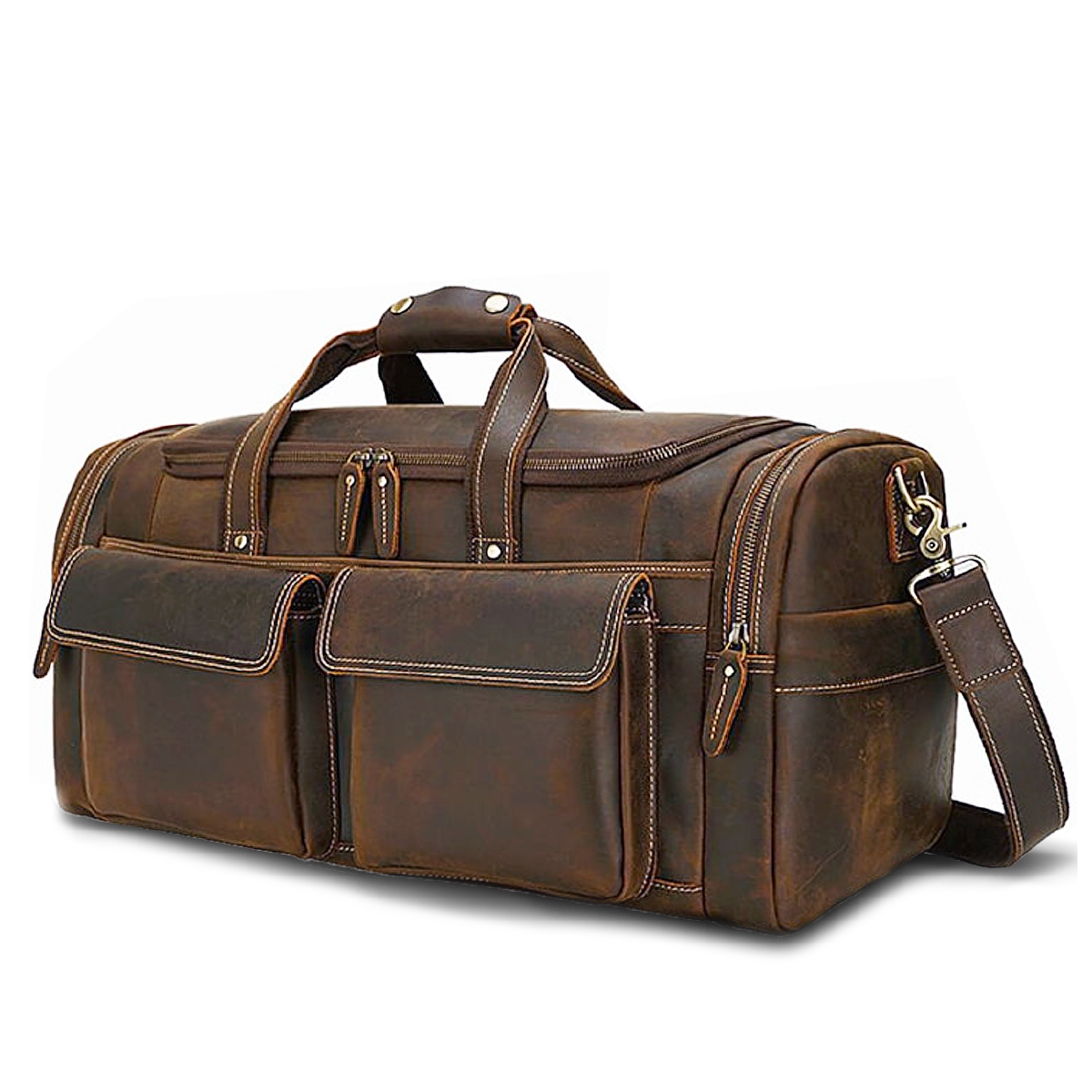 Large travel bag in genuine leather for men - CLUB OF BAGS