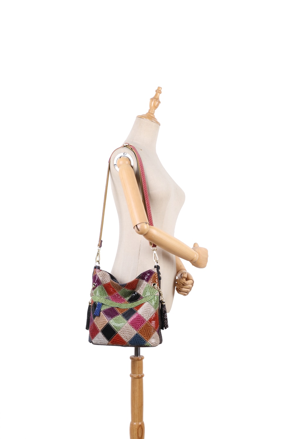 Best patchwork with cow leather handbag for lady 2020.