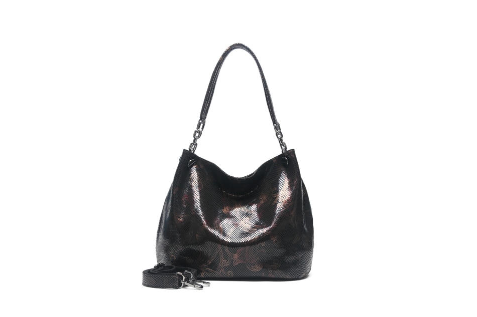 Best handbag in genuine leather with bright print for women 2020.