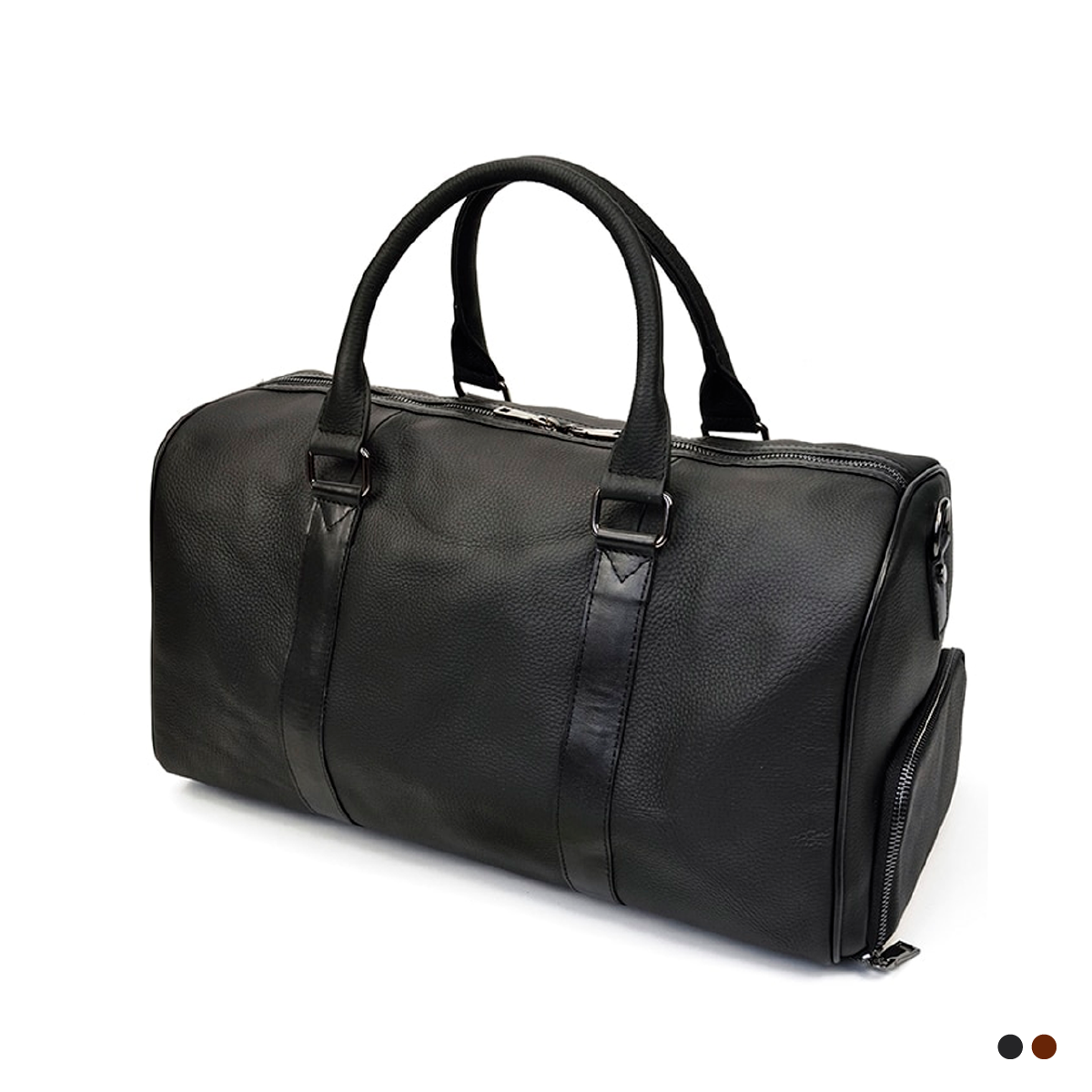 Sober genuine leather men's hand luggage. - CLUB OF BAGS