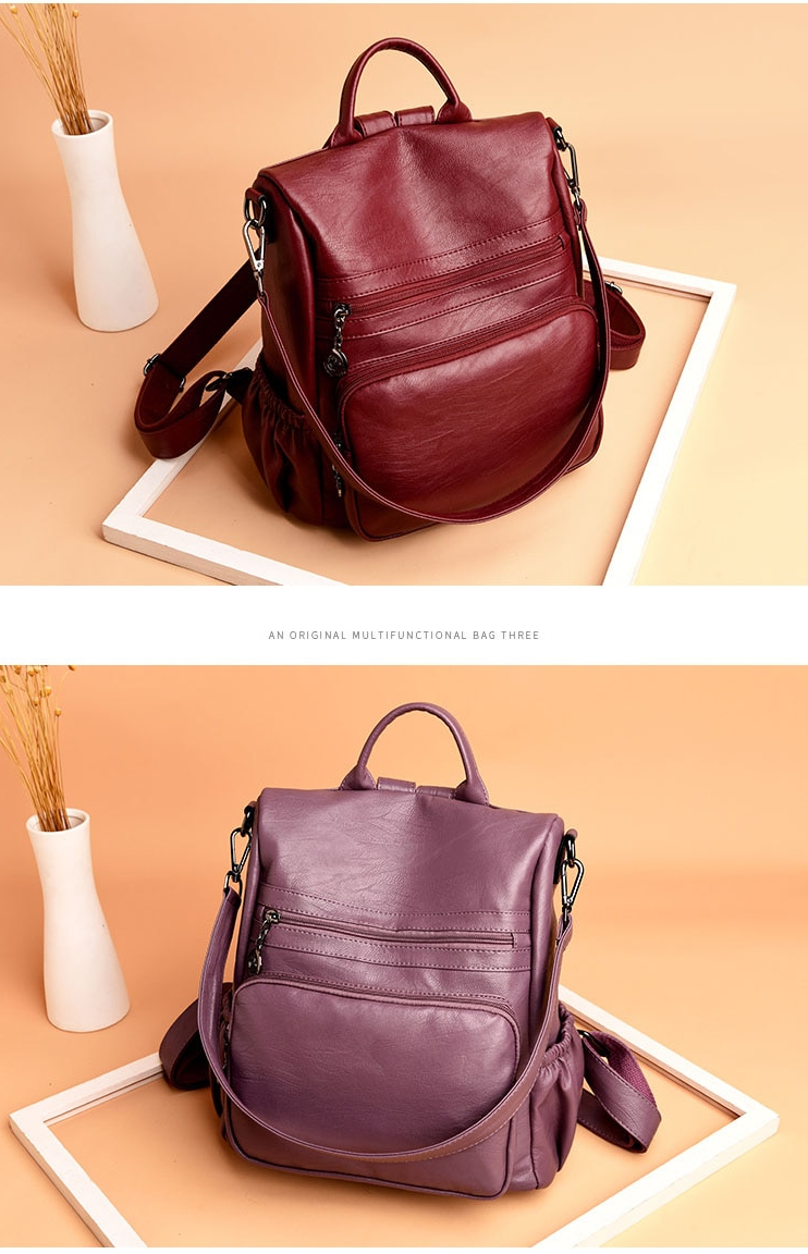 Best high-quality eco-leather backpack for teenager 2020.